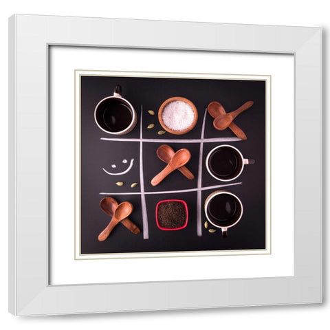 Still Life Art White Modern Wood Framed Art Print with Double Matting by Dhuper, Sumit