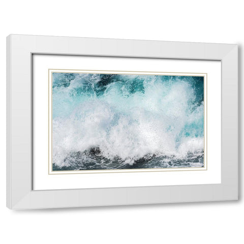 Voice Of The Waves White Modern Wood Framed Art Print with Double Matting by Matsuo, Kaiki