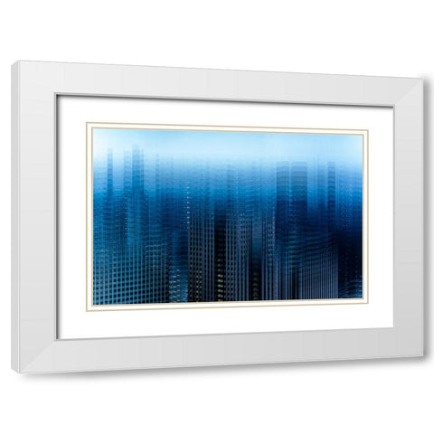tokyo layers White Modern Wood Framed Art Print with Double Matting by Makoto, Sasaki