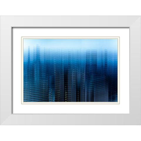 tokyo layers White Modern Wood Framed Art Print with Double Matting by Makoto, Sasaki