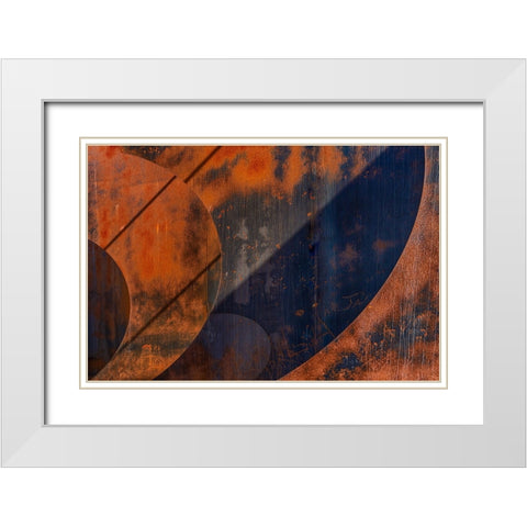 Artistic rusty look White Modern Wood Framed Art Print with Double Matting by Van Son, Greetje