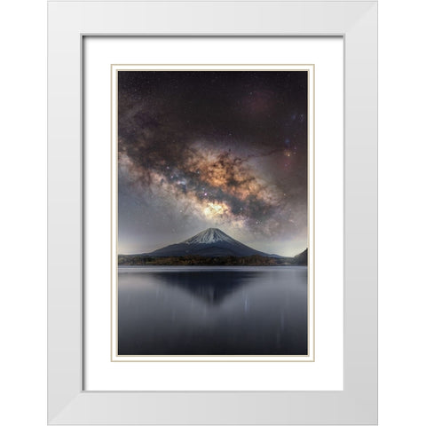 Sanctuary of Stars White Modern Wood Framed Art Print with Double Matting by Harlock