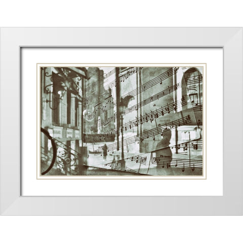 Music Is In The Air White Modern Wood Framed Art Print with Double Matting by Pascale, Vincenzo