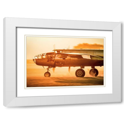 Sun ride White Modern Wood Framed Art Print with Double Matting by Wrobel, Piotr