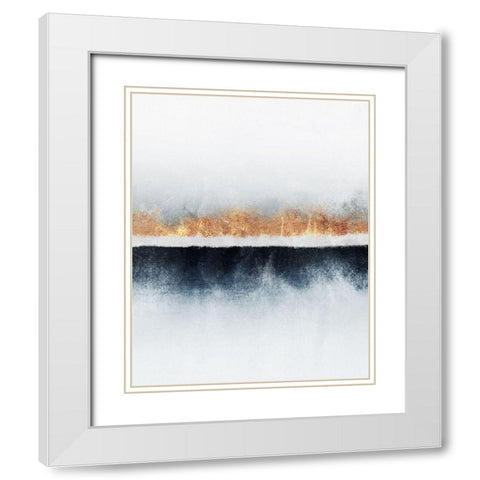 Horizon White Modern Wood Framed Art Print with Double Matting by Fredriksson, Elisabeth