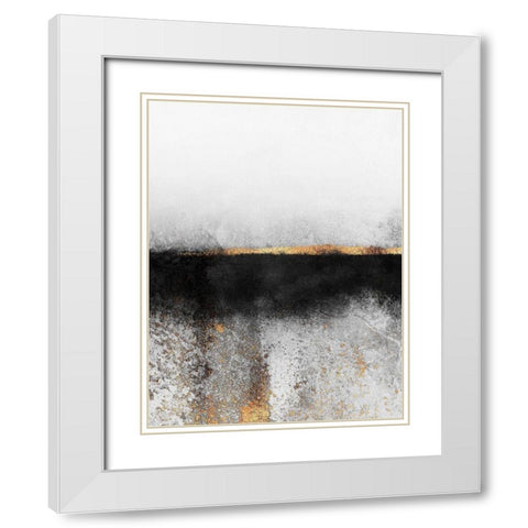 Soot And Gold White Modern Wood Framed Art Print with Double Matting by Fredriksson, Elisabeth