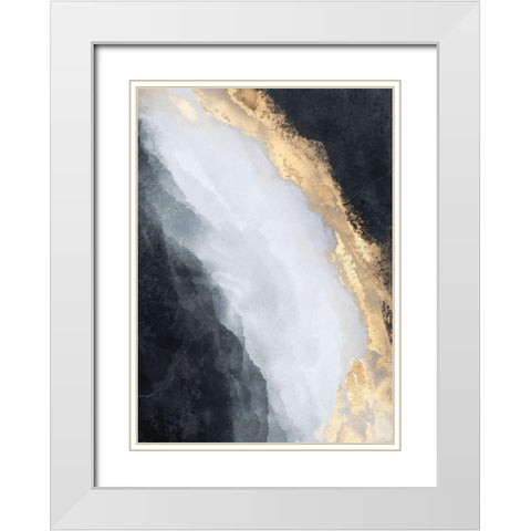 Stream White Modern Wood Framed Art Print with Double Matting by Fredriksson, Elisabeth