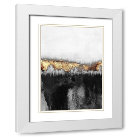 Gloomy White Modern Wood Framed Art Print with Double Matting by Fredriksson, Elisabeth
