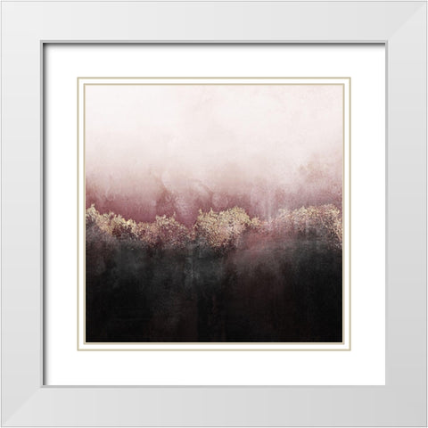 Pink Sky White Modern Wood Framed Art Print with Double Matting by Fredriksson, Elisabeth