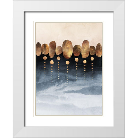 Natural Abstraction White Modern Wood Framed Art Print with Double Matting by Fredriksson, Elisabeth