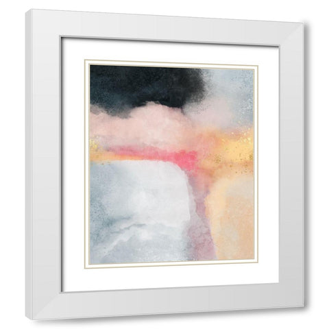 Billow White Modern Wood Framed Art Print with Double Matting by Fredriksson, Elisabeth