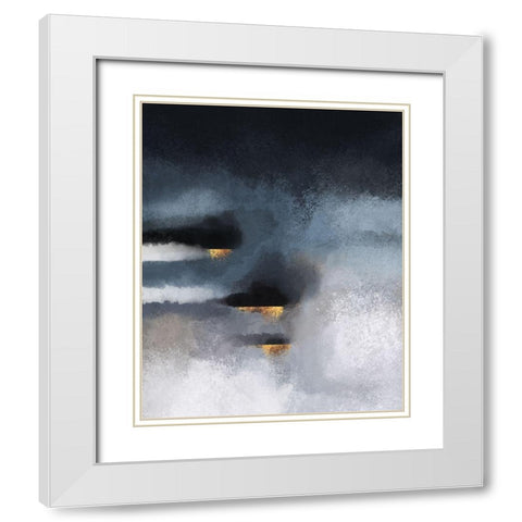 Cloudburst White Modern Wood Framed Art Print with Double Matting by Fredriksson, Elisabeth