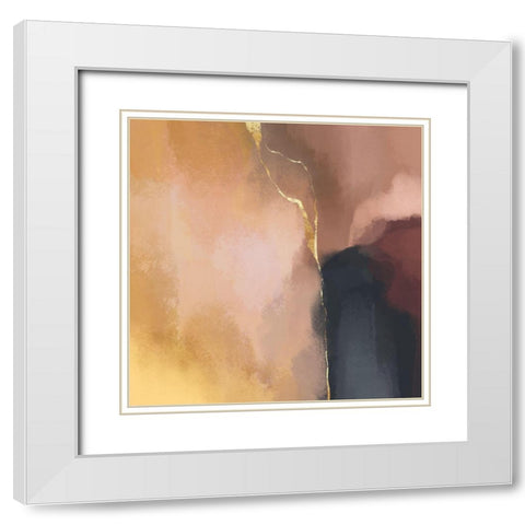 Stay Calm White Modern Wood Framed Art Print with Double Matting by Fredriksson, Elisabeth