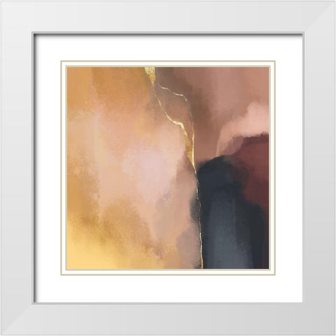 Stay Calm White Modern Wood Framed Art Print with Double Matting by Fredriksson, Elisabeth