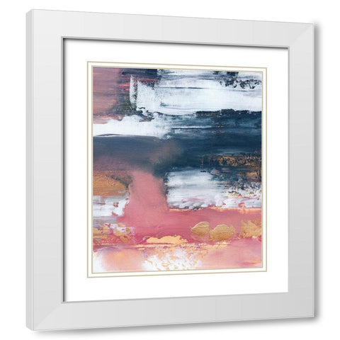 Tranquility White Modern Wood Framed Art Print with Double Matting by Fredriksson, Elisabeth