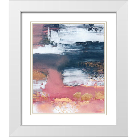 Tranquility White Modern Wood Framed Art Print with Double Matting by Fredriksson, Elisabeth