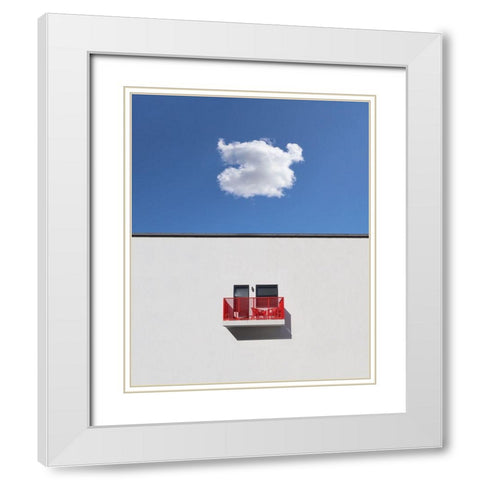 Local forecast White Modern Wood Framed Art Print with Double Matting by Cederberg, Marcus