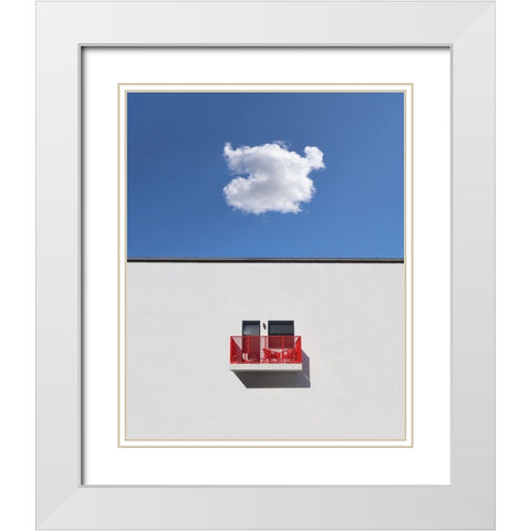 Local forecast White Modern Wood Framed Art Print with Double Matting by Cederberg, Marcus