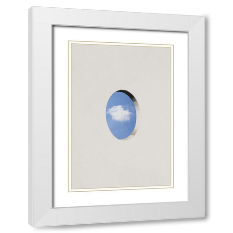 Cloud services White Modern Wood Framed Art Print with Double Matting by Cederberg, Marcus