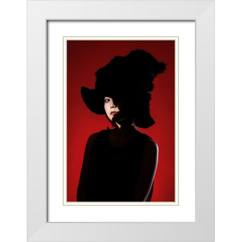 Red World White Modern Wood Framed Art Print with Double Matting by Sumimoto, Suguru
