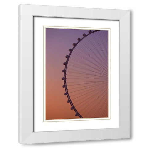 Ferris wheel White Modern Wood Framed Art Print with Double Matting by Cederberg, Marcus