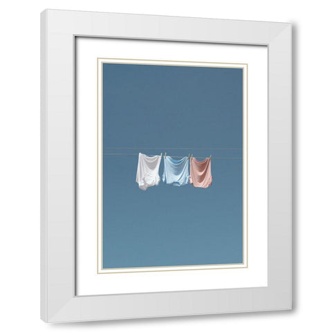 Laundry White Modern Wood Framed Art Print with Double Matting by Cederberg, Marcus