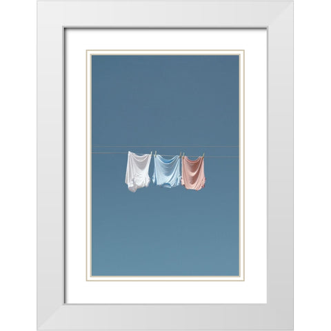 Laundry White Modern Wood Framed Art Print with Double Matting by Cederberg, Marcus