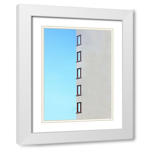 Corner row White Modern Wood Framed Art Print with Double Matting by Cederberg, Marcus