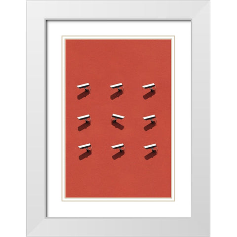 Orwell White Modern Wood Framed Art Print with Double Matting by Cederberg, Marcus