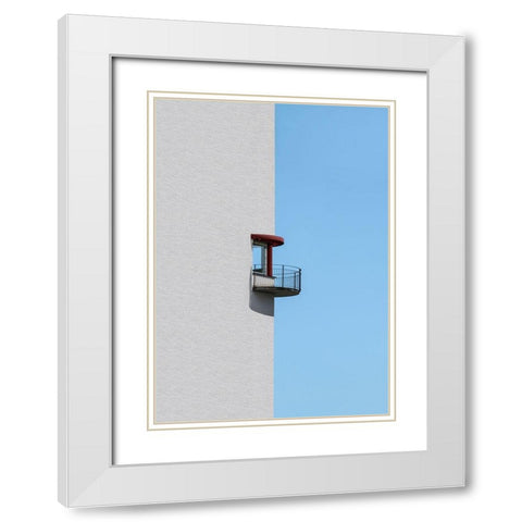 Half in half White Modern Wood Framed Art Print with Double Matting by Cederberg, Marcus