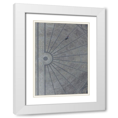 Tourist on the ground White Modern Wood Framed Art Print with Double Matting by Cederberg, Marcus