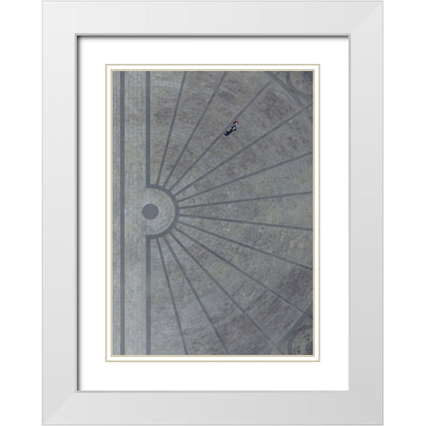 Tourist on the ground White Modern Wood Framed Art Print with Double Matting by Cederberg, Marcus