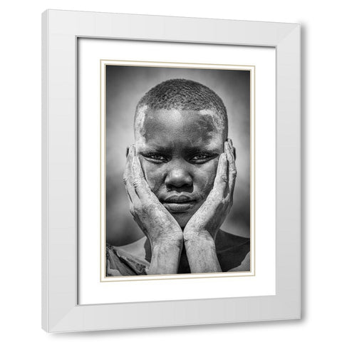 Untitled White Modern Wood Framed Art Print with Double Matting by Yosifov, Svetlin