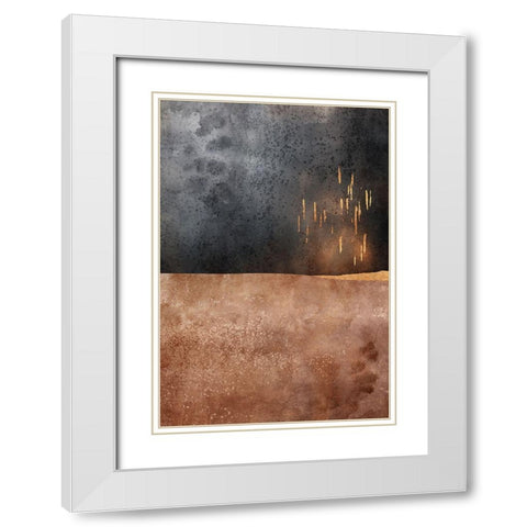 Autumn Rain White Modern Wood Framed Art Print with Double Matting by Fredriksson, Elisabeth