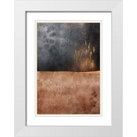 Autumn Rain White Modern Wood Framed Art Print with Double Matting by Fredriksson, Elisabeth