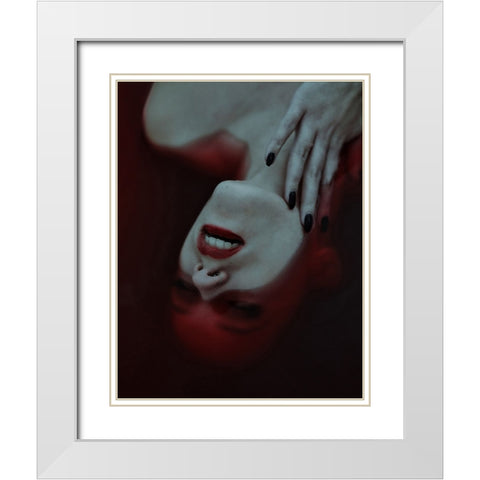 Red Dream White Modern Wood Framed Art Print with Double Matting by Hasanian, Yasin