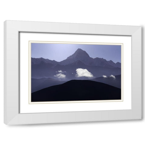 eao White Modern Wood Framed Art Print with Double Matting by Guan, Xiaopeng