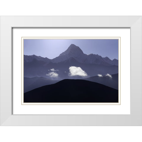 eao White Modern Wood Framed Art Print with Double Matting by Guan, Xiaopeng