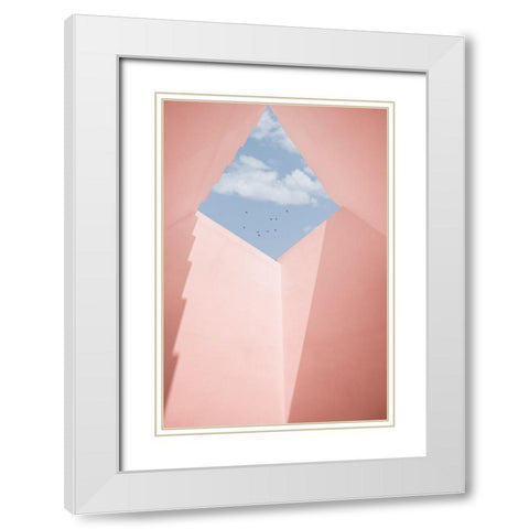 Build View White Modern Wood Framed Art Print with Double Matting by Guan, Xiaopeng