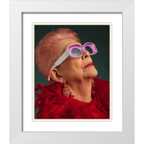 Kitsch White Modern Wood Framed Art Print with Double Matting by Diaz, Anderson