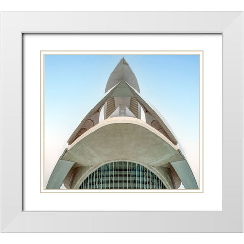 Palace Of Arts White Modern Wood Framed Art Print with Double Matting by Wride, Linda