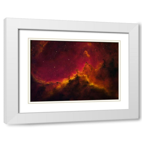 A Mountain In The Heart White Modern Wood Framed Art Print with Double Matting by Fong, Ken