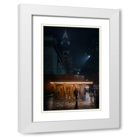 IM Late White Modern Wood Framed Art Print with Double Matting by De La, Javier