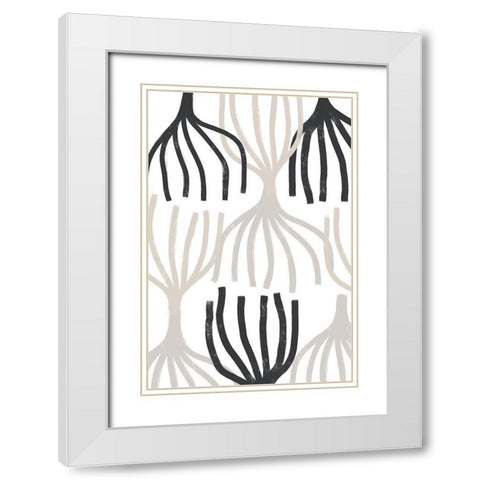 Belonging White Modern Wood Framed Art Print with Double Matting by Sawall, Anastasia