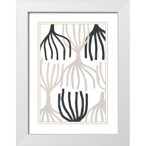 Belonging White Modern Wood Framed Art Print with Double Matting by Sawall, Anastasia