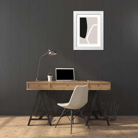 Here with You White Modern Wood Framed Art Print with Double Matting by Sawall, Anastasia