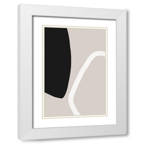 Here with You White Modern Wood Framed Art Print with Double Matting by Sawall, Anastasia