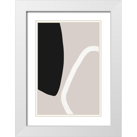 Here with You White Modern Wood Framed Art Print with Double Matting by Sawall, Anastasia
