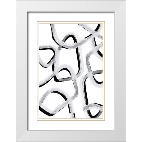 Make you stay White Modern Wood Framed Art Print with Double Matting by Sawall, Anastasia