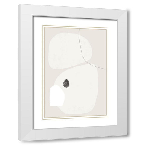 New Beginnings White Modern Wood Framed Art Print with Double Matting by Sawall, Anastasia